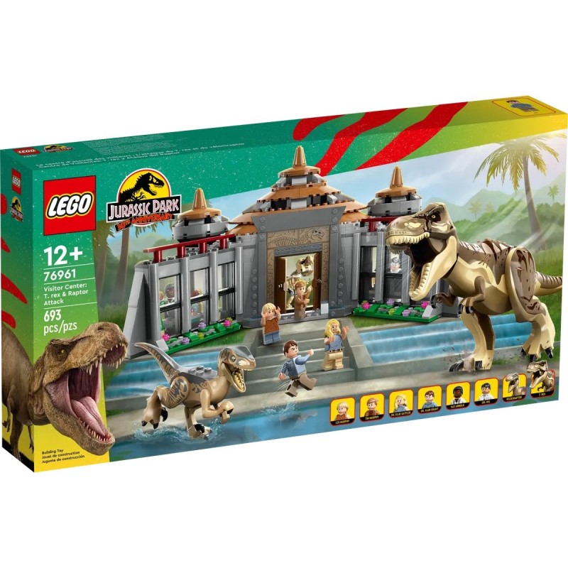 LEGO 76961 JURASSIC WORLD VISITATORI ATTACCO DEL T. REX E RAPTOR AGOSTO 2023