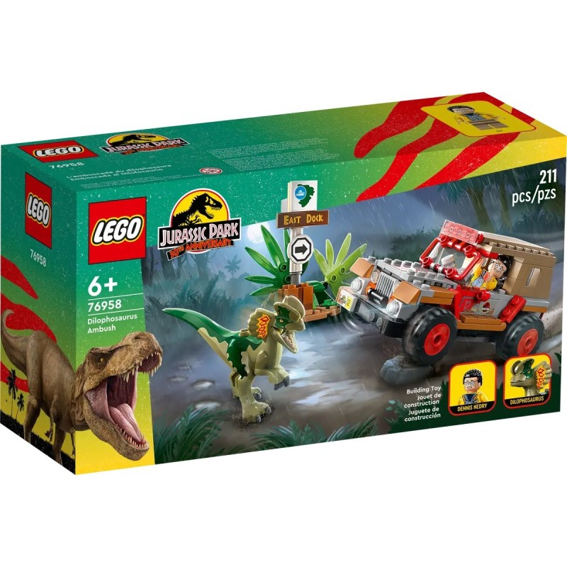 LEGO 76958 JURASSIC WORLD L’AGGUATO DEL DILOFOSAURO AGOSTO 2023 2024