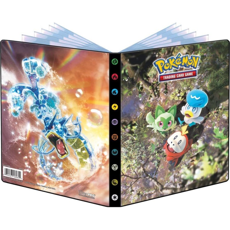 ALBUM Pokemon SCARLATTO E VIOLETTO Portfolio 4 tasche 12 PAGINE ULTRA PRO