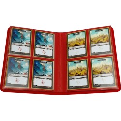 GAMEGENIC - CASUAL ALBUM ROSSO 8-POCKET ALBUM - RED 160 CARTE