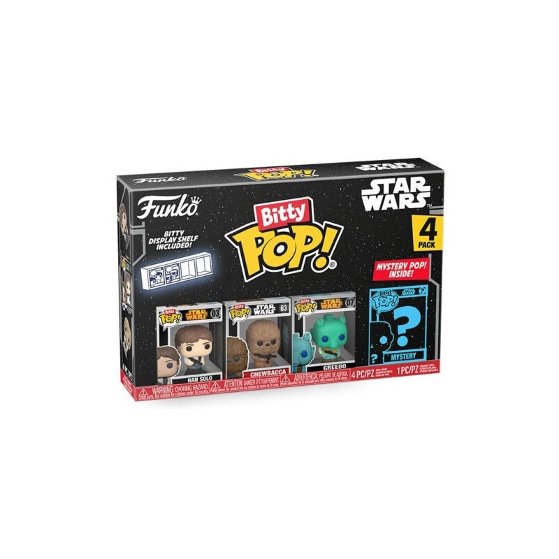 FUNKO BITTY POP STAR WARS HAN SOLO 4 PERSONAGGI VINYL FIGURE - 2,5 CM