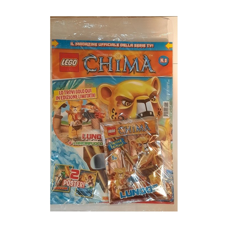 LEGO LEGENDS OF CHIMA RIVISTA MAGAZINE N 3 IN ITALIANO + POLYBAG 391503  LUNDOR