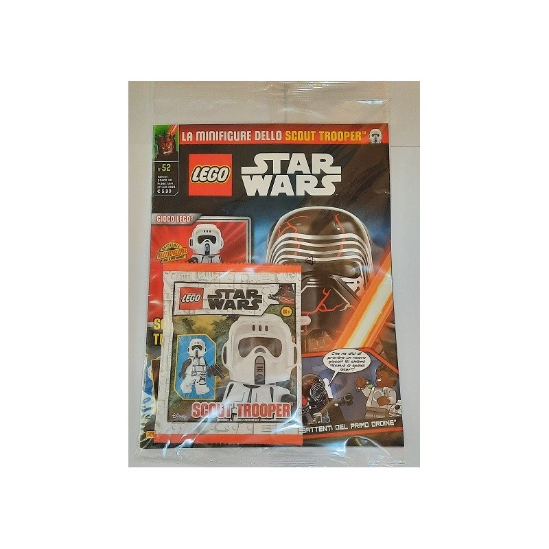 LEGO STAR WARS RIVISTA MAGAZINE N 52 IN ITALIANO + POLYBAG SCOUT TROOPER