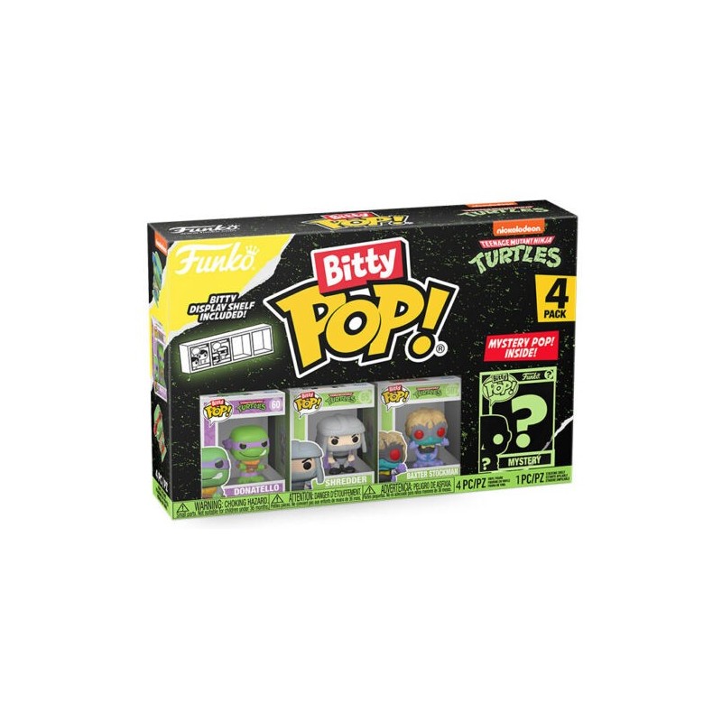 FUNKO BITTY POP DONATELLO TEENAGE MUTANT NINJA TURTLE 4 PERSONAGGI 2,5 CM