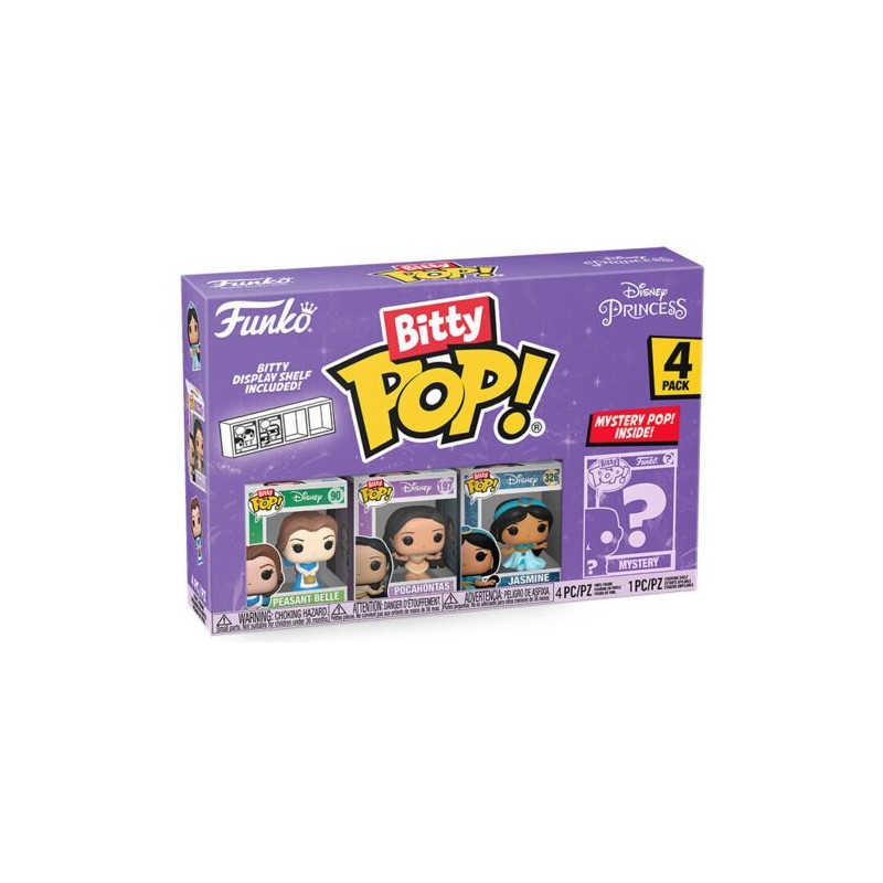 FUNKO BITTY POP BELLE DISNEY PRINCESS 4 PERSONAGGI  VINYL FIGURE 2,5 CM - 73031