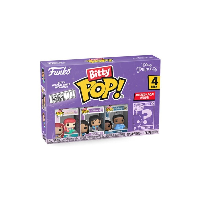 FUNKO BITTY POP ARIEL DISNEY PRINCESS 4 PERSONAGGI  VINYL FIGURE 2,5 CM - 73032