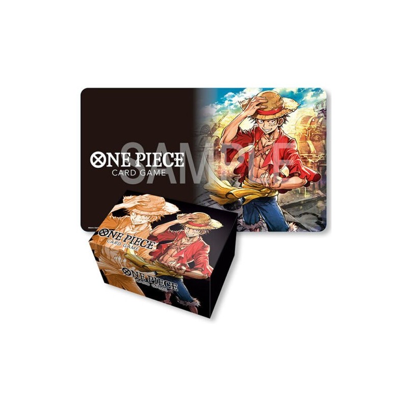 ONE PIECE CARD GAME - PLAYMAT & STORAGE BOX SET - MONKEY D. LUFFY - ENG