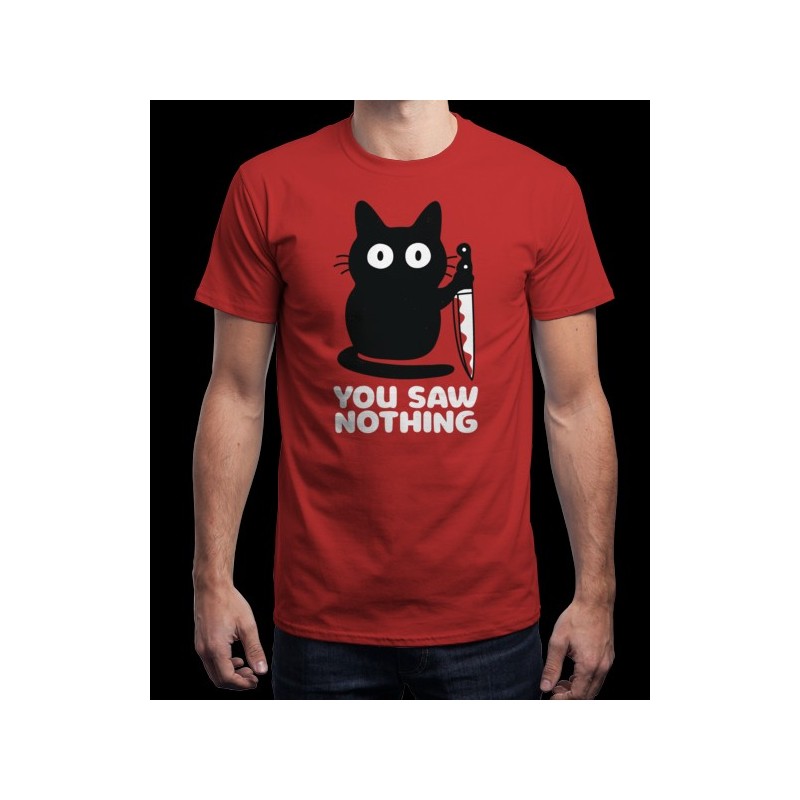 T-SHIRT YOU SAW NOTHING TG. L