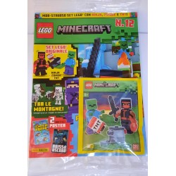 LEGO MINECRAFT RIVISTA MAGAZINE 12 IN ITALIANO + 2 MINIFIGURES NINJA ZOMBIE+ TNT