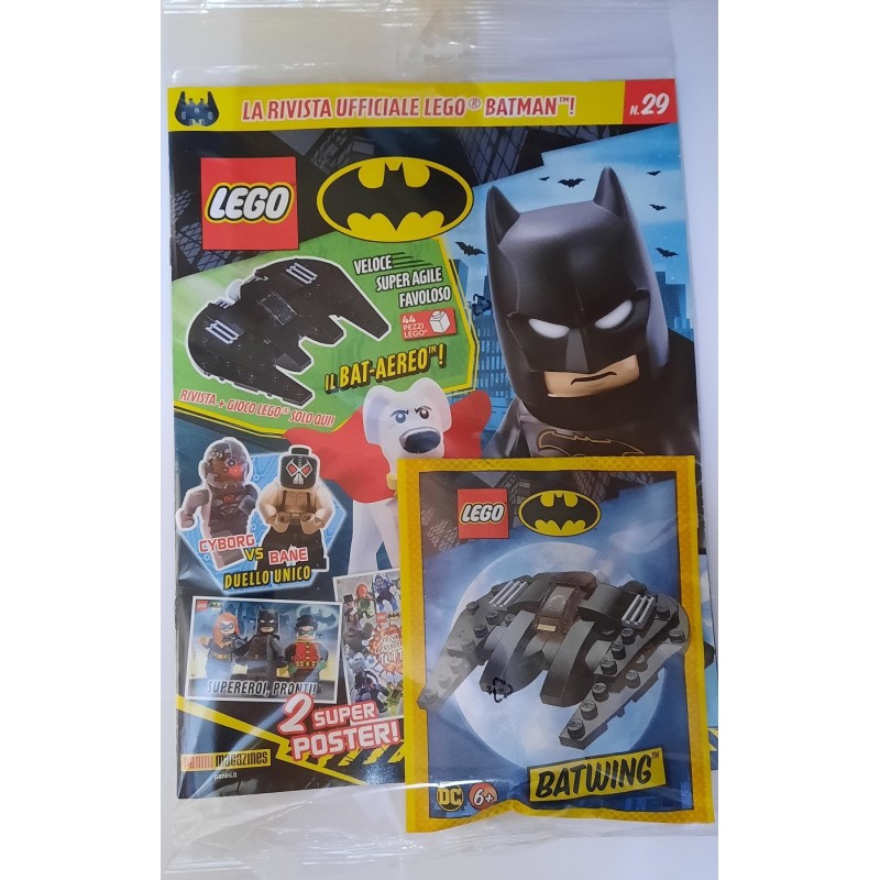 LEGO BATMAN RIVISTA 29 MAGAZINE N 37 IN ITALIANO + POLYBAG BATWING