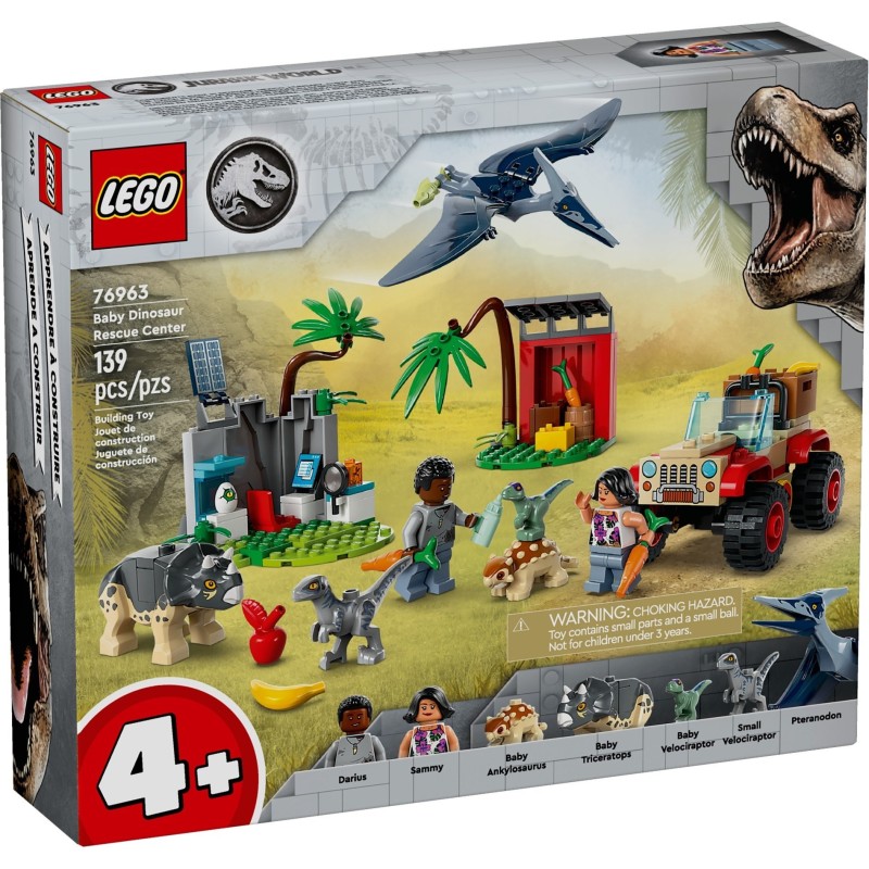 LEGO 76963 JURASSIC WORLD CENTRO DI SOCCORSO DEI BABY DINOSAURI GEN 24