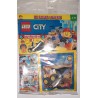 LEGO CITY RIVISTA MAGAZINE 35 IN ITALIANO + POLYBAG CON MINIFIGURE E RUSPA