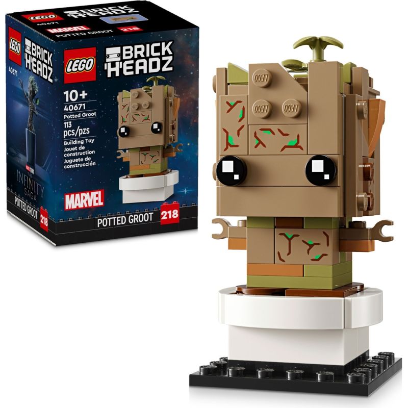 LEGO 40671 POTTED GROOT IN VASO BRICKHEADZ MARVEL SUPER HEROES