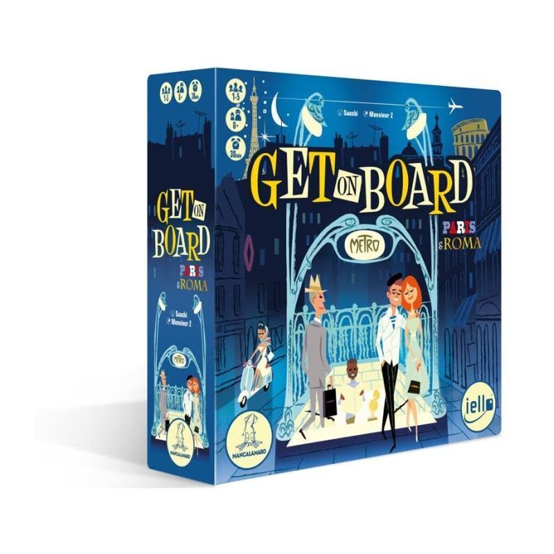 GET ON BOARD - PARIGI E ROMA GIOCO DA TAVOLO IN ITALIANO ASMODEE