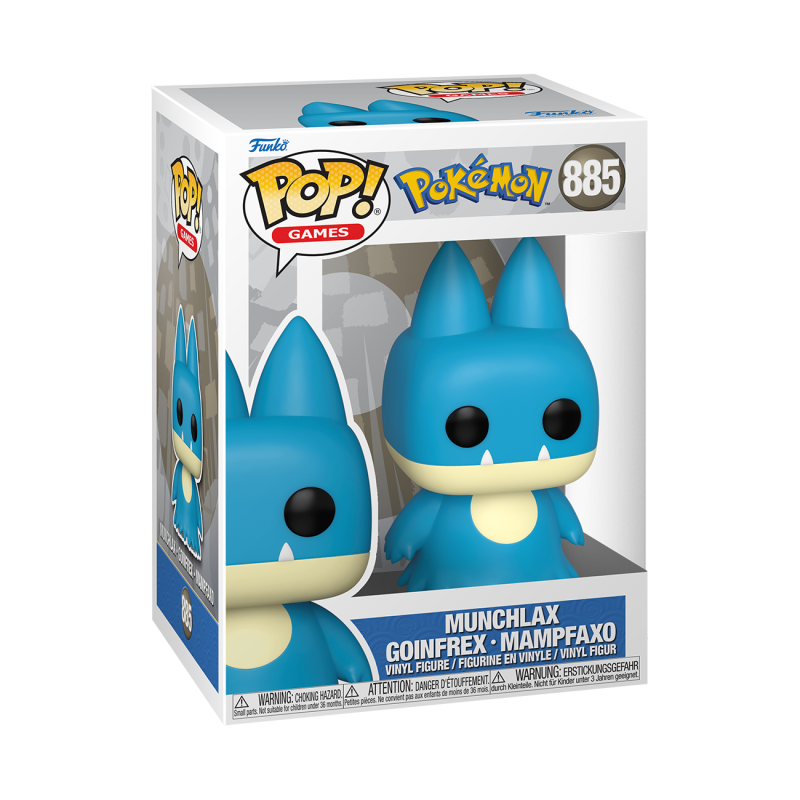 FUNKO POP 885 MUNCHLAX EMEA POKEMON VINYL FIGURE 9CM