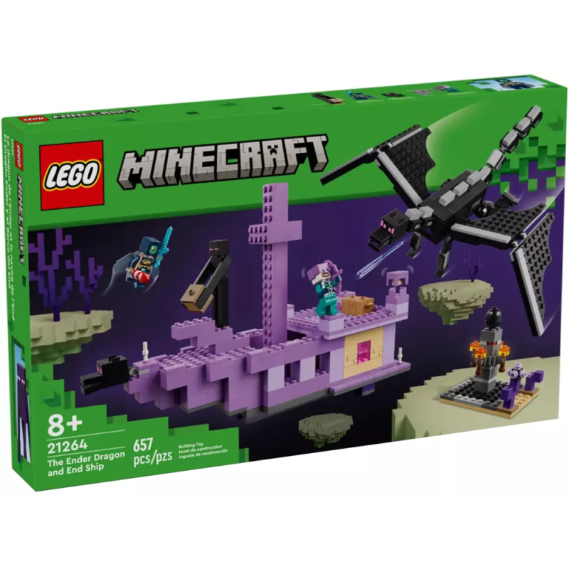 LEGO 21264 MINECRAFT L’ENDERDRAGO E LA NAVE DELL’END GIUGNO 2024