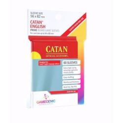 Gamegenic - PRIME Catan-Sized Sleeves 56 x 82 mm - Clear (50 Sleeves)
