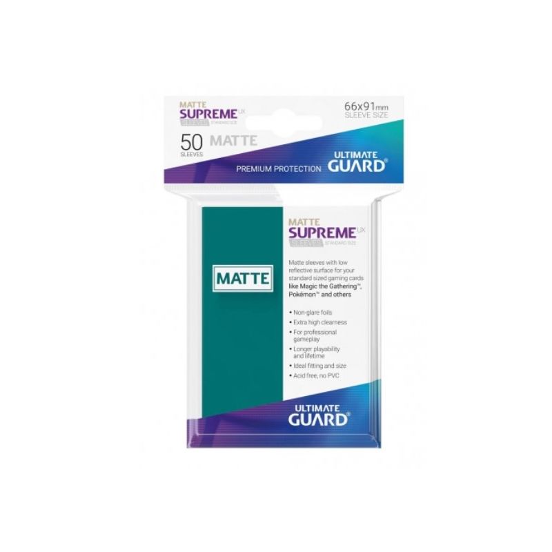 UGD010815 ULTIMATE GUARD SUPREME UX SLEEVES STANDARD SIZE MATTE PETROL BLUE (50)
