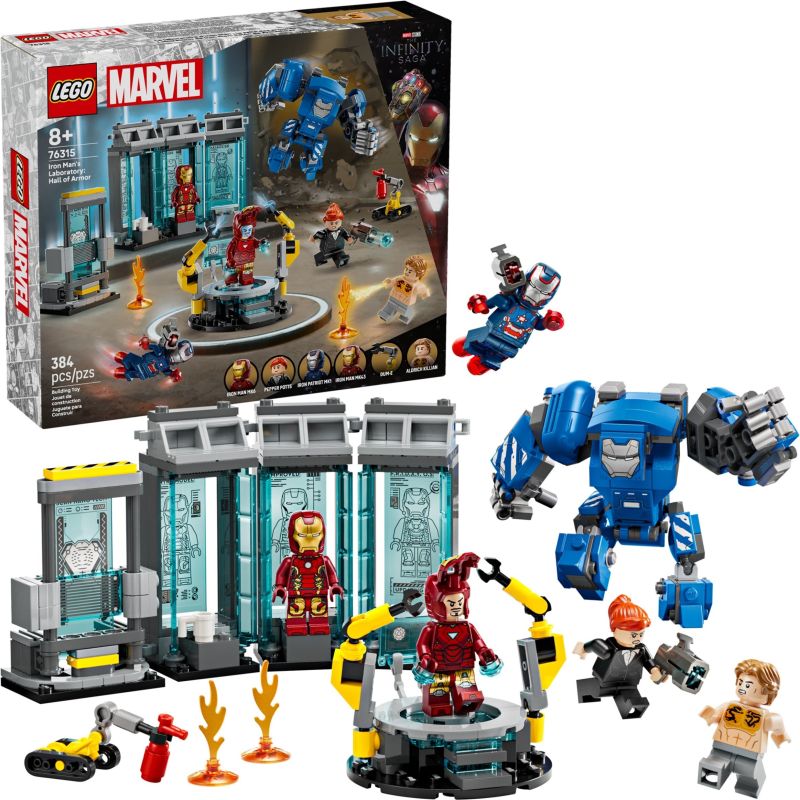 LEGO 76315 MARVEL SUPER HEROES LABORATORIO DI IRON MAN: SALA DELLE ARMATURE APRILE 2025
