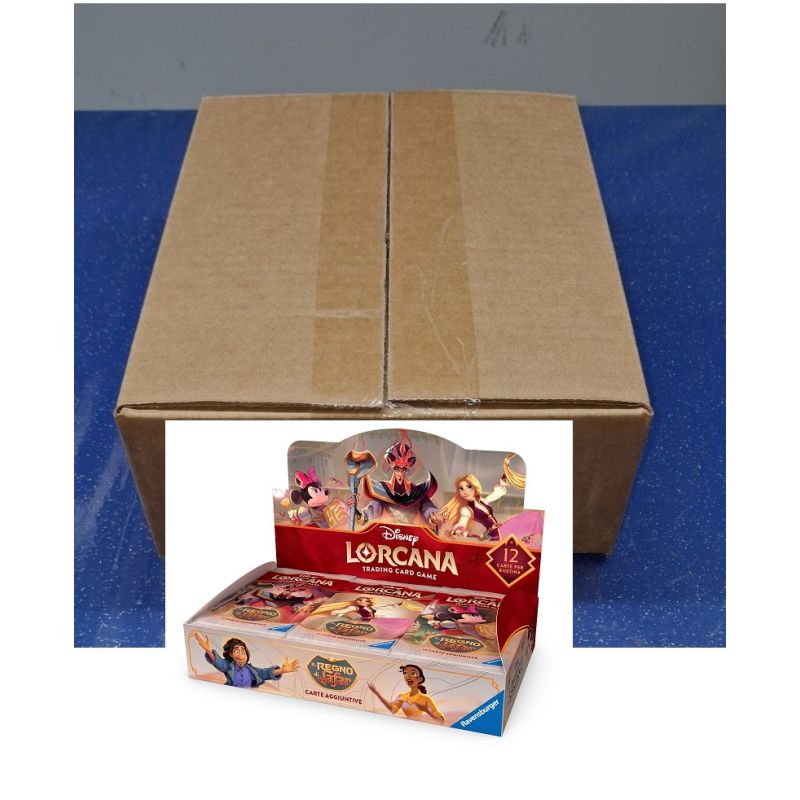 LORCANA CASE CON 4 BOX DA 24 BUSTE IL REGNO DI JAFAR - ITA CHIUSO SIGILLATO