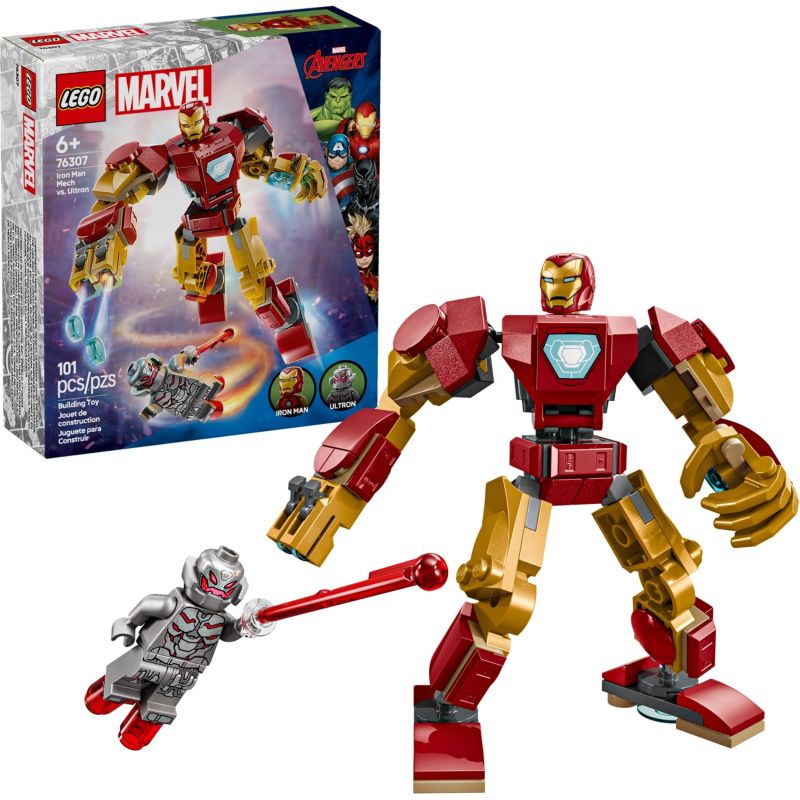 LEGO 76307 MARVEL SUPER HEROES MECH DI IRON MAN CONTRO ULTRON GENNAIO 2025