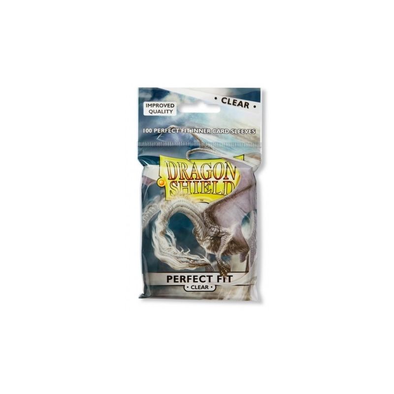 Dragon Shield Standard Perfect Fit Sleeves - Clear/Clear (100 Sleeves) - 13001