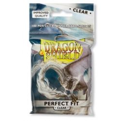 Dragon Shield Standard Perfect Fit Sleeves - Clear/Clear (100 Sleeves) - 13001
