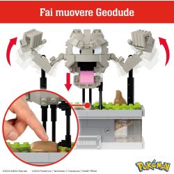 MEGA Pokémon - Geodude Mini Motion, con movimento dei pugni 15 cm - 343 PZ