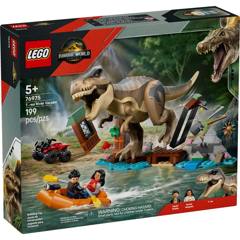 LEGO 76975 JURASSIC WORLD FUGA SUL FIUME DAL T. REX LUGLIO 2025