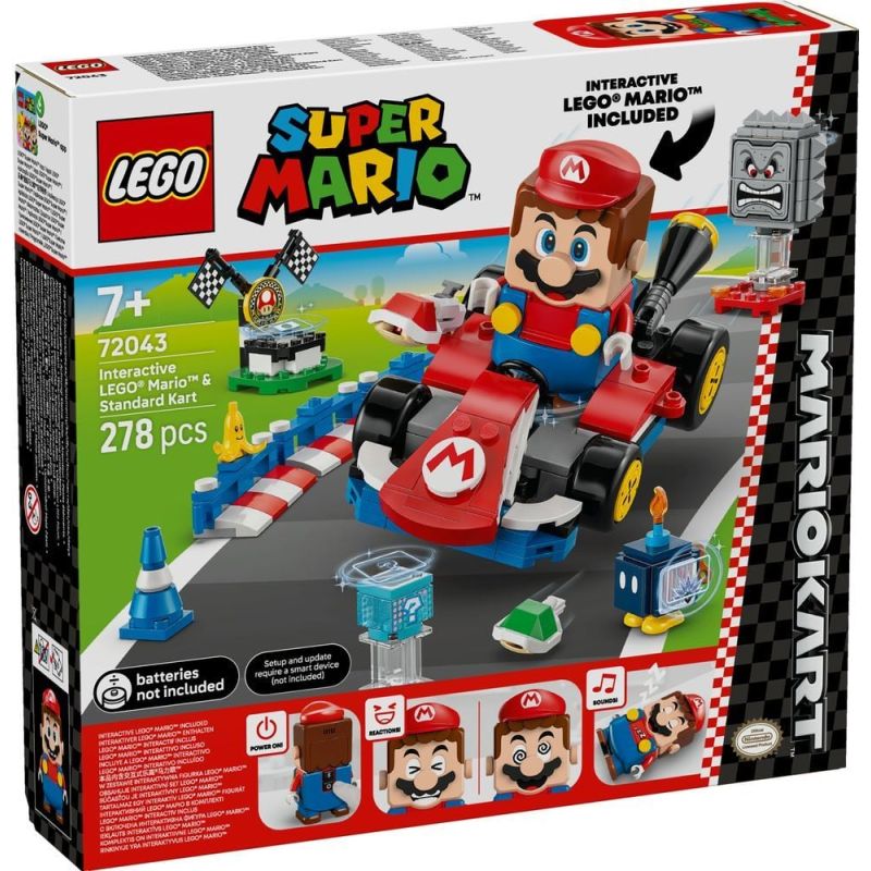 LEGO 72043 SUPER MARIO KART – MARIO INTERATTIVO E KART STANDARD AGOSTO 2025 2026