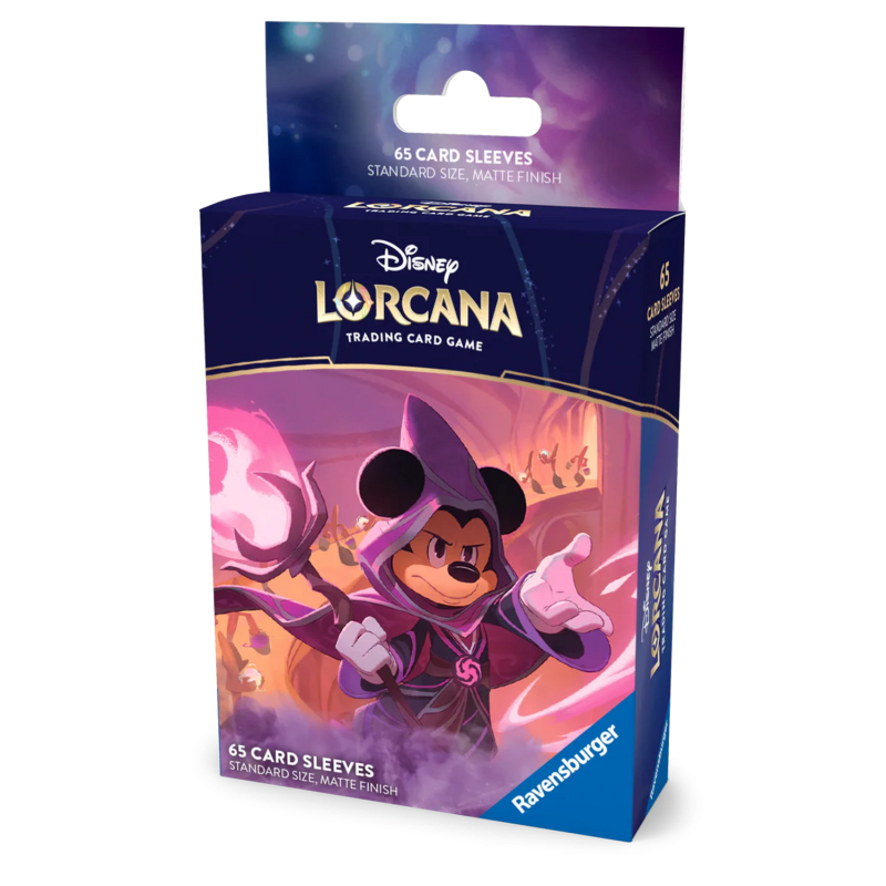 LORCANA - 65 BUSTE PROTETTIVE - SET 8 IL REGNO DI JAFAR MICKEY MOUSE WAYWARD SCORCERER