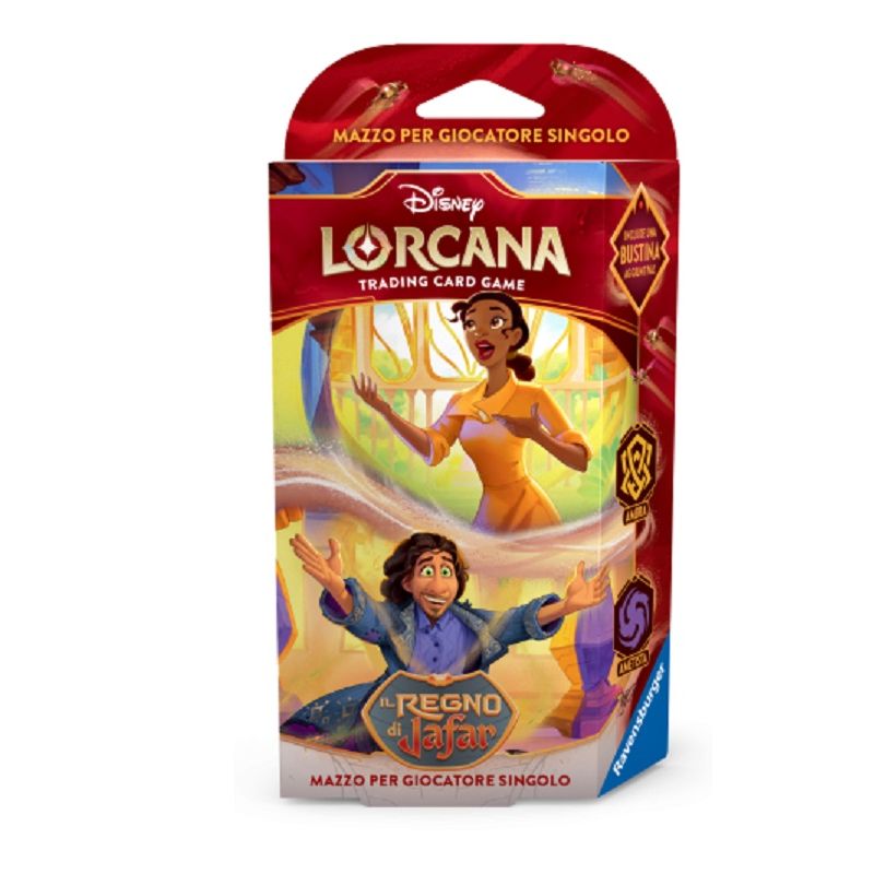 LORCANA TIANA E BRUNO STARTER DECK IL REGNO DI JAFAR ITA AMBRA AMETISTA