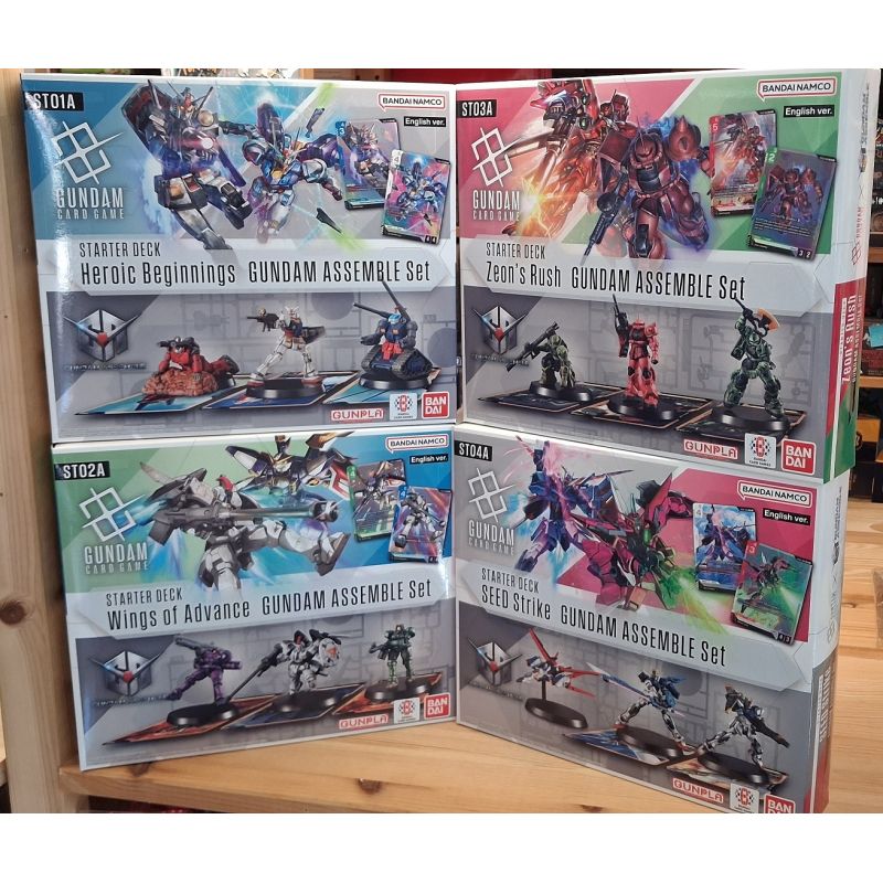 KIT 4 BOX GUNDAM ASSEMBLE STARTER SET ST01A ST02A ST03A ST04A