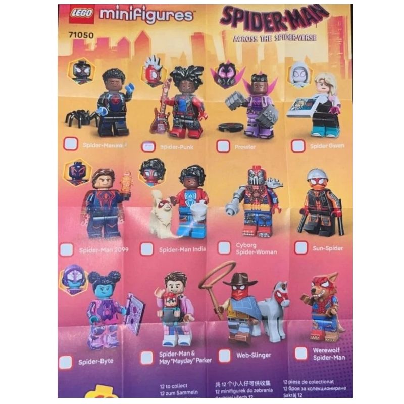 LEGO 71050 SERIE 12 MINIFIGURES SPIDER-MAN ACROSS THE SPIDER VERSE SETTEMBRE 2025