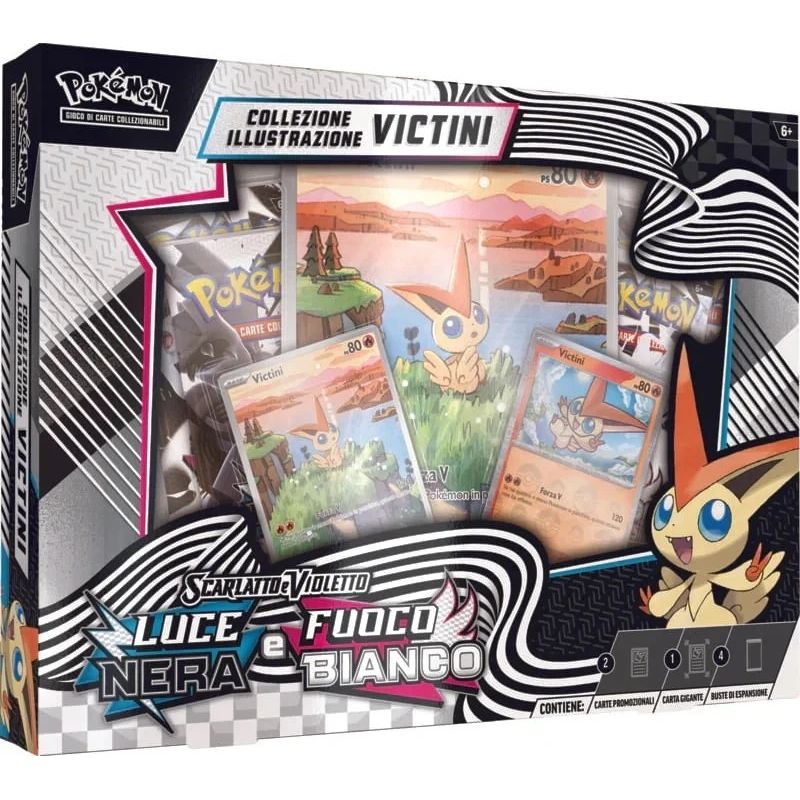POKEMON SV10.5 COLLEZIONE ILLUSTRAZIONE VICTINI LUCE NERA FUOCO BIANCO