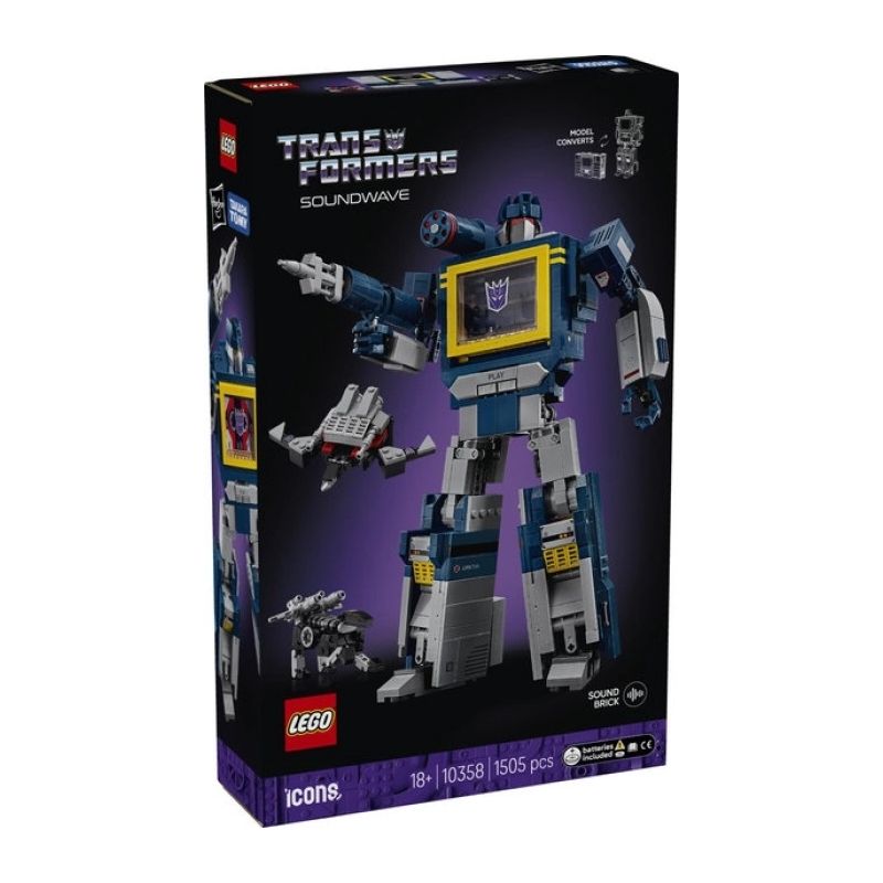 LEGO 10358 ICONS TRANSFORMES: SOUNDWAVE OTTOBRE 2025