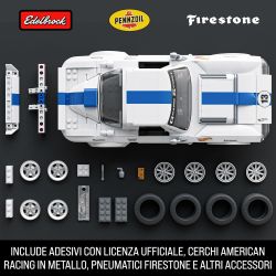 Mattel Brick Shop Hot Wheels,set da costruire, Corvette Grand Sport, 918 pezzi