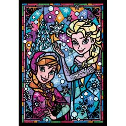CRYSTAL PUZZLE FROZEN ANNA E ELSA DISNEY 21,3X28,8CM  266 PEZZI MADE IN JAPAN