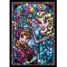 CRYSTAL PUZZLE FROZEN ANNA E ELSA DISNEY 21,3X28,8CM  266 PEZZI MADE IN JAPAN