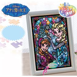 CRYSTAL PUZZLE FROZEN ANNA E ELSA DISNEY 21,3X28,8CM  266 PEZZI MADE IN JAPAN