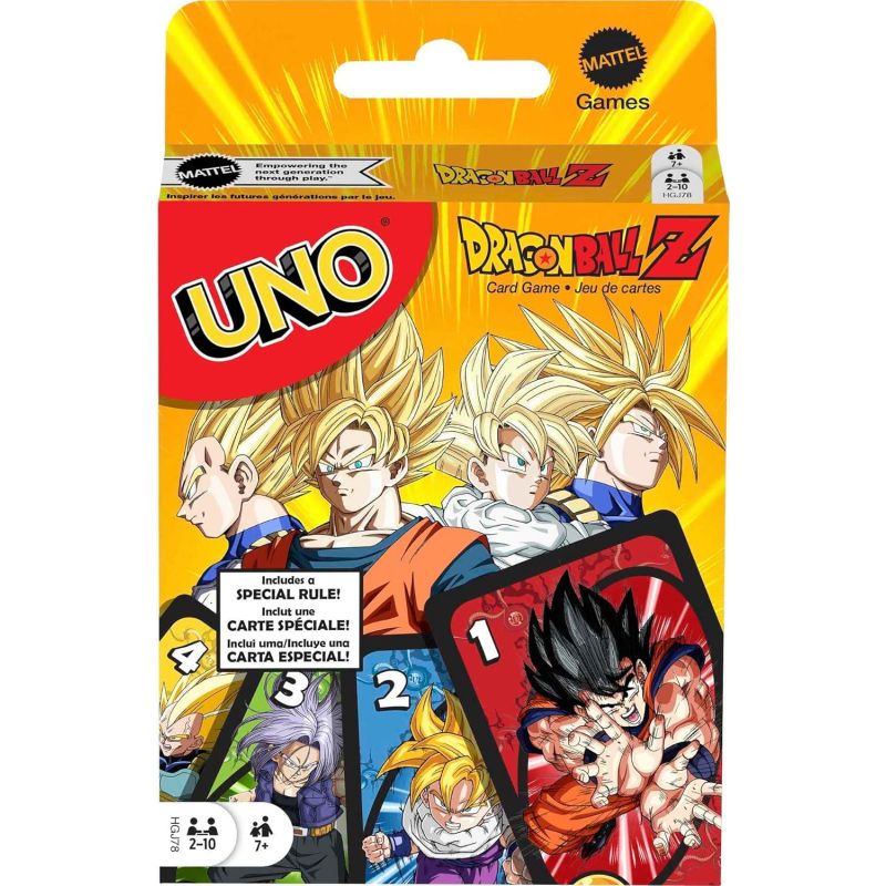 DRAGONBALL Z UNO MATTEL GAMES JAPAN