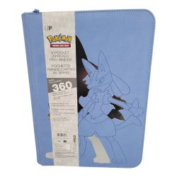 ALBUM POKEMON ELITE SERIES LUCARIO ZIPPERED Ultra Pro Premium Pro-Binder 9 TASCHE 360 CARTE