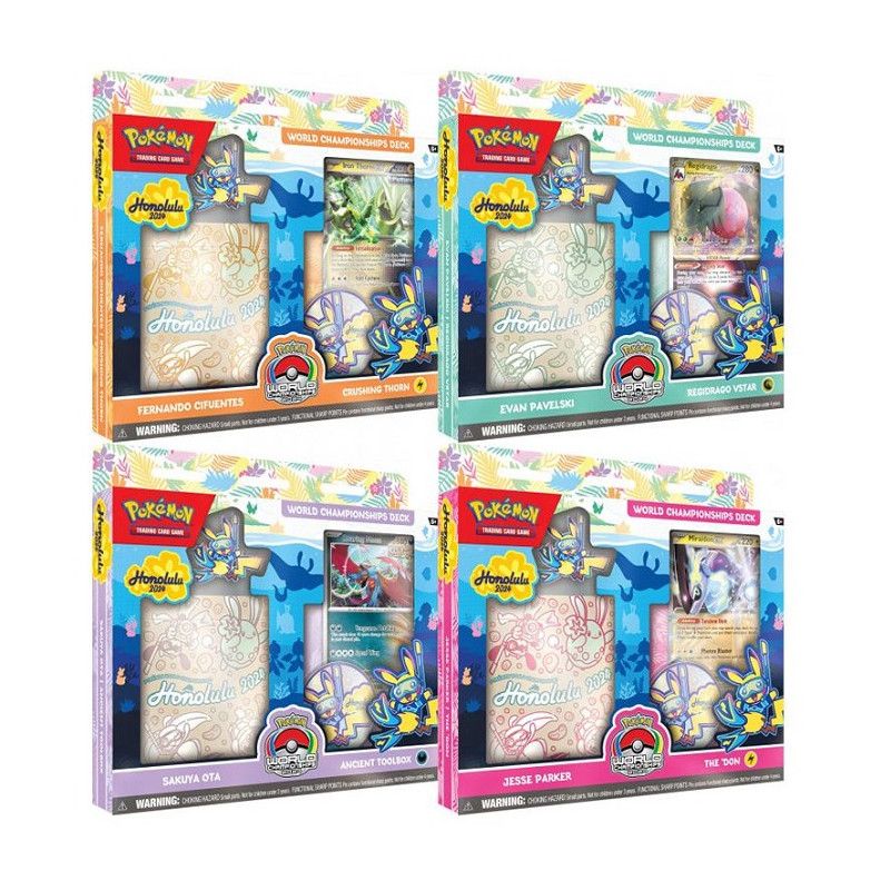 POKEMON MAZZO CAMPIONATI MONDIALI 2024 X 4 ANCIENT TOOLBOX CRUSING THORN REGIDRAGO VSTAR THE 'DON