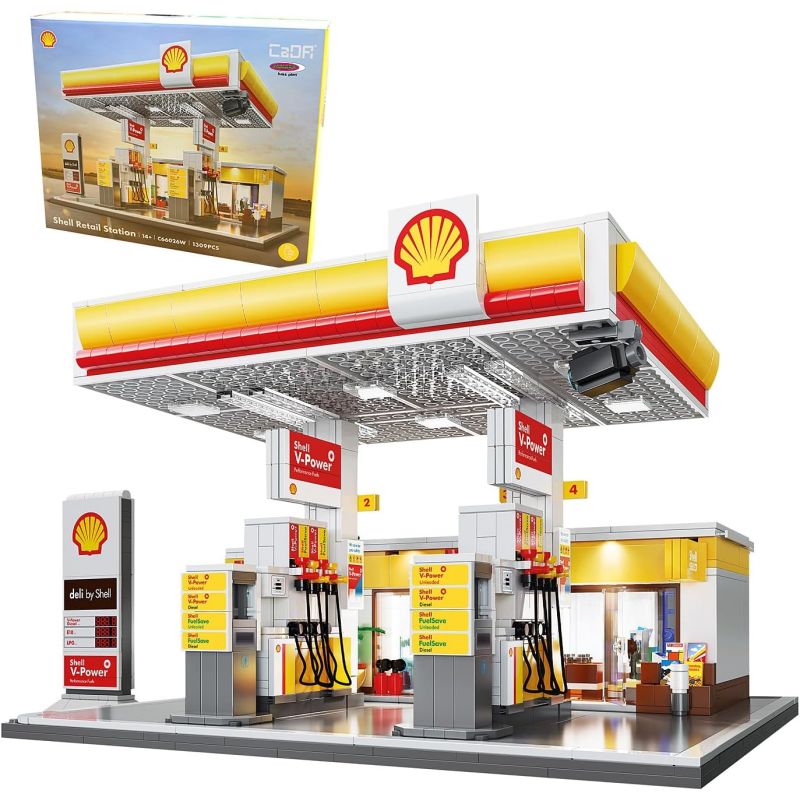 CaDA Benzinaio Shell 305 Pezzi con luci a LED