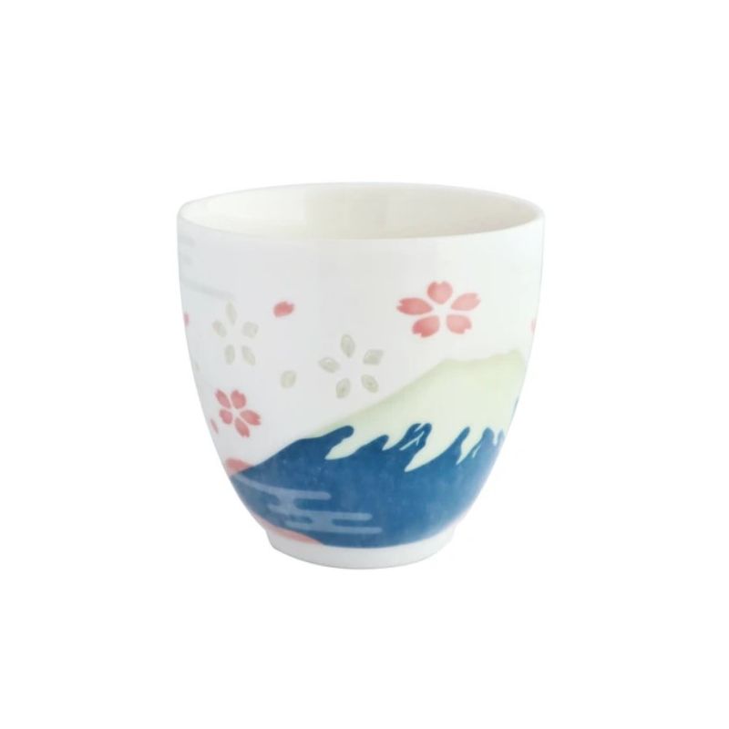 Tazza da tè originale giapponese Monte Fuji 200 ml, Iroakari, porcellana