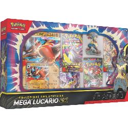 POKEMON COLLLEZIONE CON STATUINA MEGA LUCAIO-EX ITA