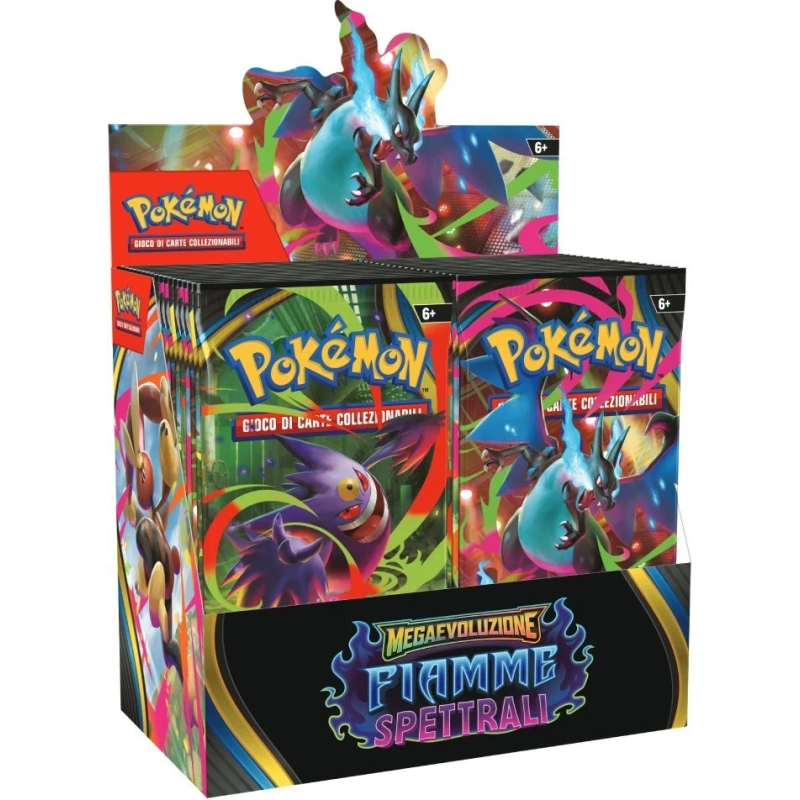 POKEMON BOX 36 BUSTE M1 MEGAEVOLUZIONE FIAMME SPETTRALI BUSTINA DA 10 CARTE