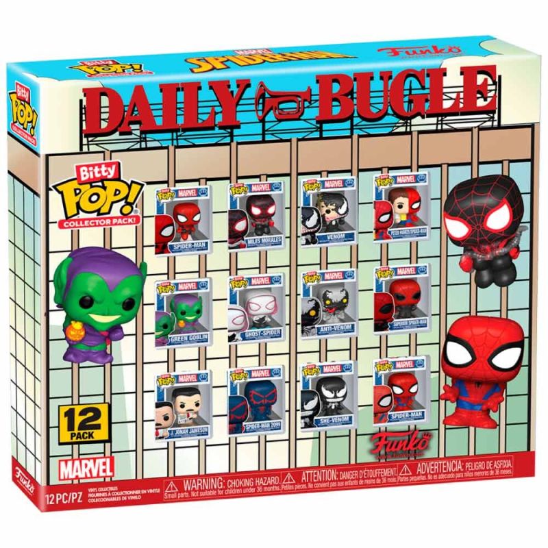 POP FUNKO BITTY  - MARVEL: SPIDER-MAN - 12 PEZZI ASSORTITI VINYL FIGURE - 88985