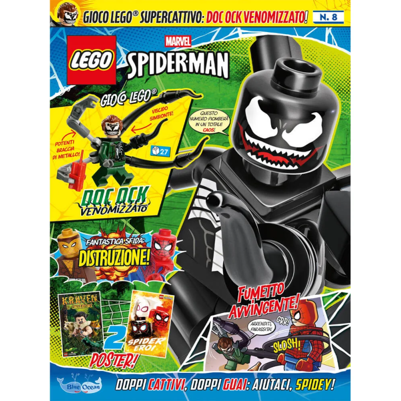LEGO SPIDER-MAN N. 8 - DOTTOR OCTOPUS VENOMIZZATO BLUE OCEAN