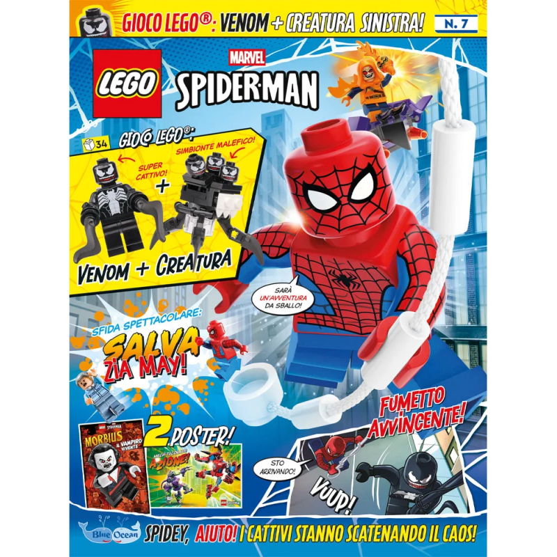 LEGO SPIDER-MAN N. 7 - VENOM + CREATURA SINISTRA BLUE OCEAN